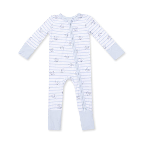 Angel Dear Airplane Stripe Convertible Romper