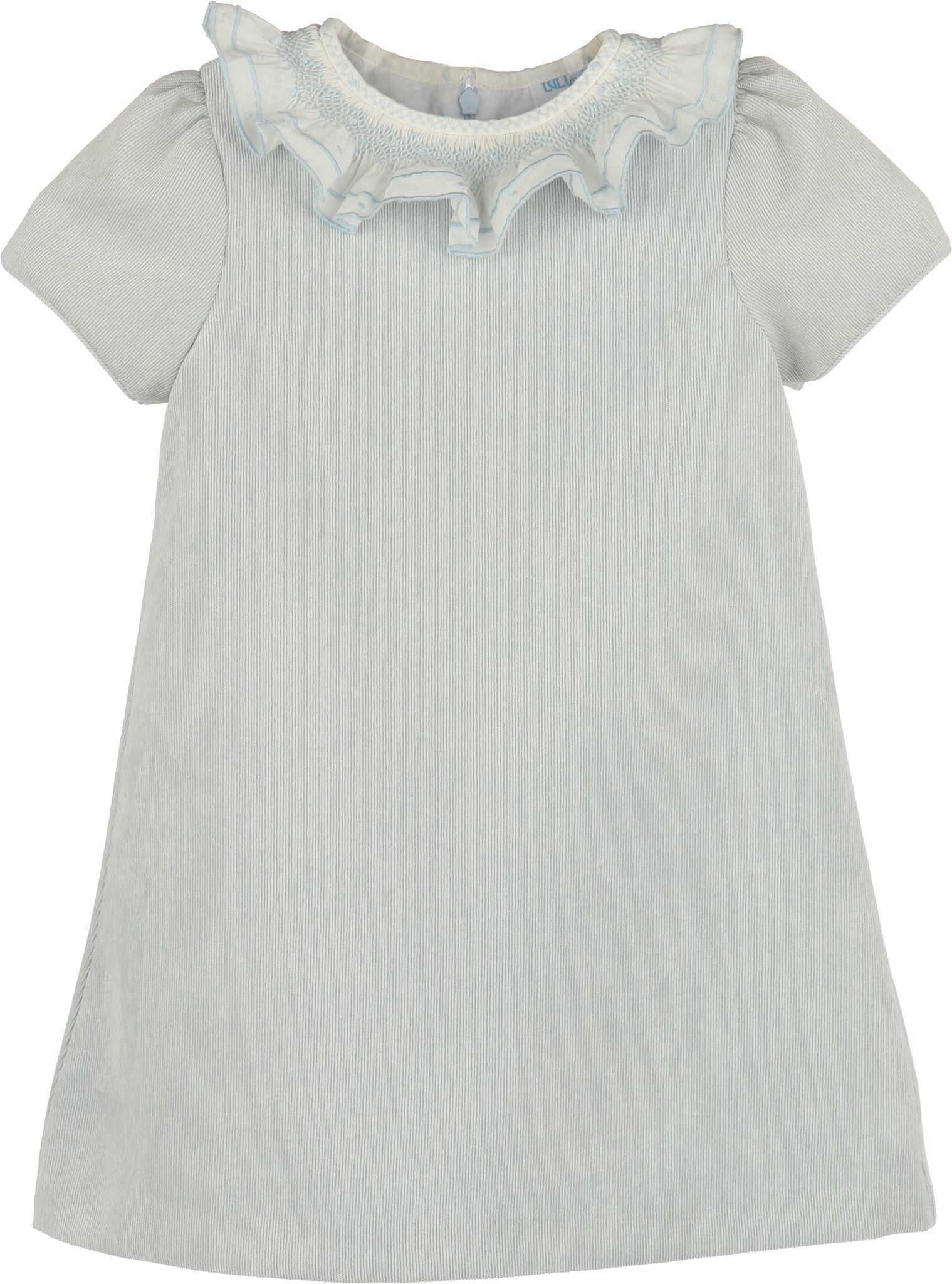 Luli&Me Blue Sweet Corduroy A-Line Dress