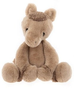Charlie Bear Clip Clop Pony Oatmeal Brown M