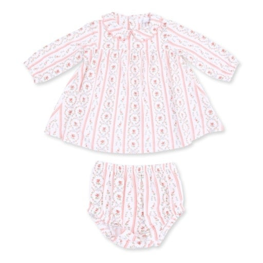 Angel Dear Marnie Rosebud Stripe Dress and Bloomer