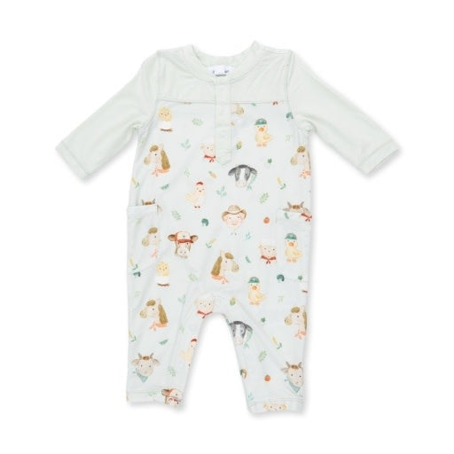 Angel Dear Baby Farm Faces Romper