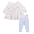 Angel Dear Catarina Floral - Puffed Long Sleeve Tiered Dress and Leggings