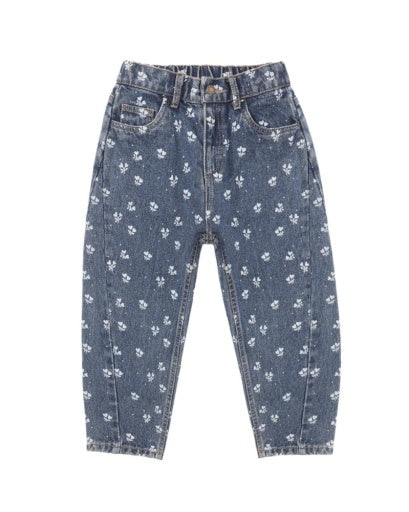 Rylee + Cru LLC Heart Ditsy Barrel Pant