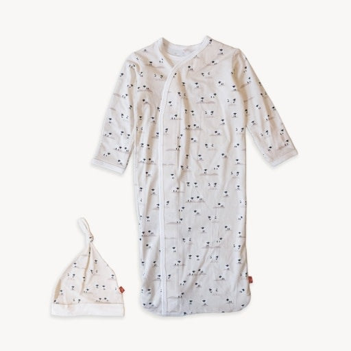 Magnetic Me BAA BAA BABY CREAM GOWN + HAT SET