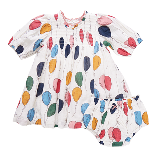 Pink Chicken Balloon Bunches Stevie Dress Set