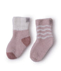 Barefoot Dreams Dusty Rose Baby Stripe Sock Set