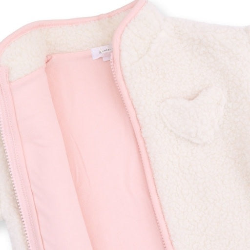 Angel Dear Sherpa Cream & Pink Jacket