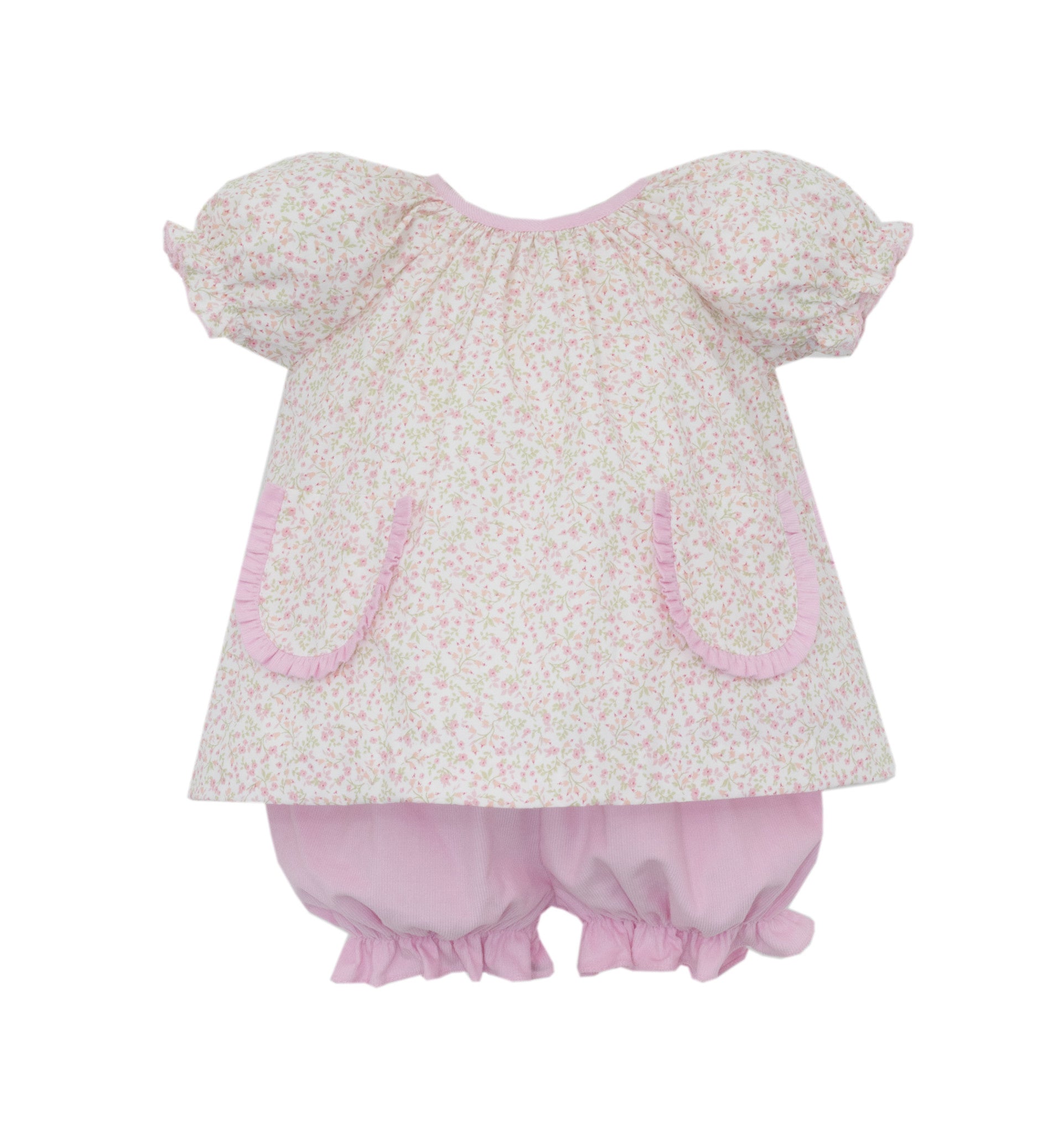 Petit Bebe Pink Floral Bloomer Set