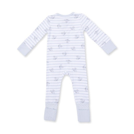 Angel Dear Airplane Stripe Convertible Romper