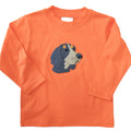 The Smiley Crab Orange Hound Face LS Shirt