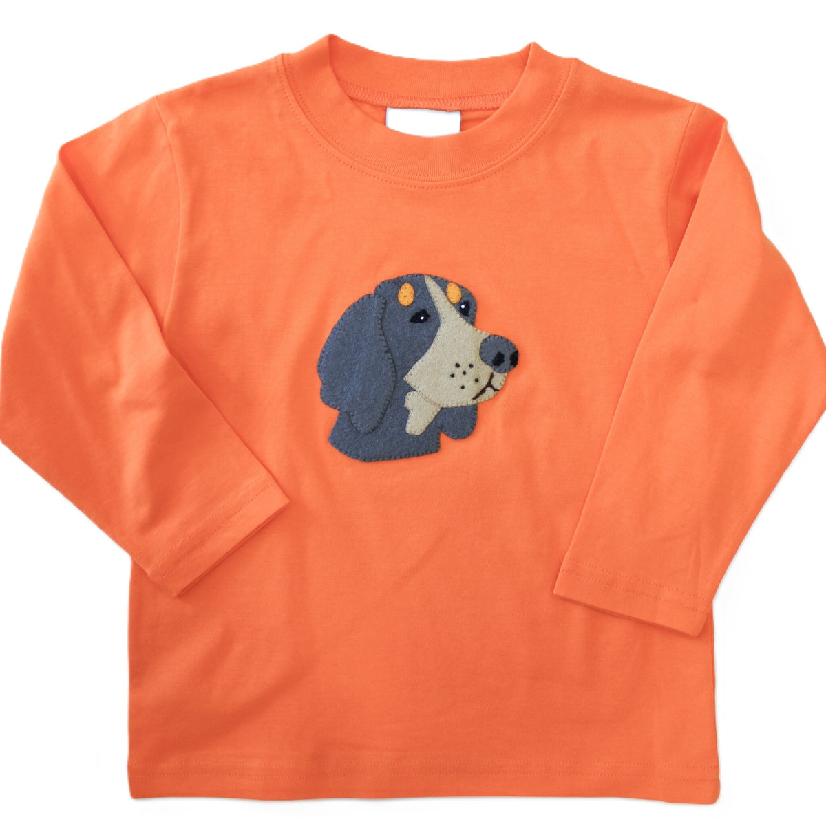 The Smiley Crab Orange Hound Face LS Shirt