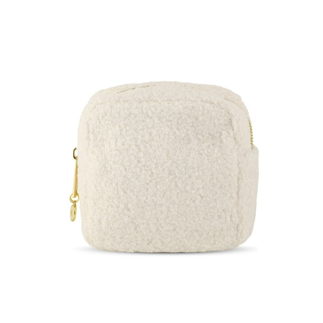 Carrying Kind Ivory Boucle Cosmetic Bag