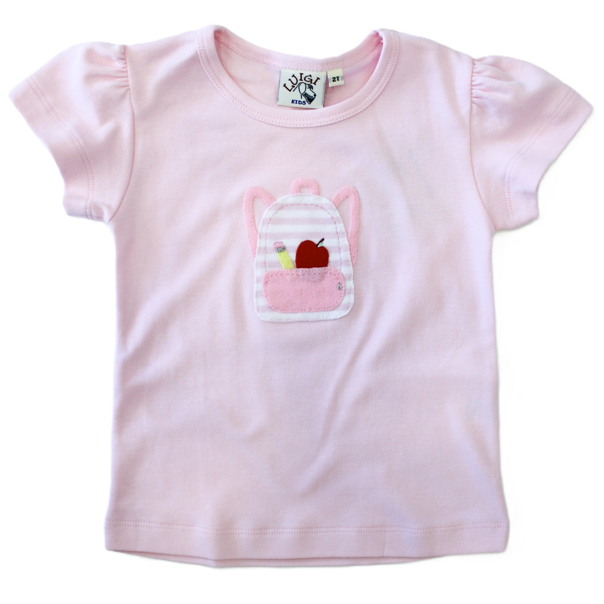 Luigi Kids Pink Backpack Shirt